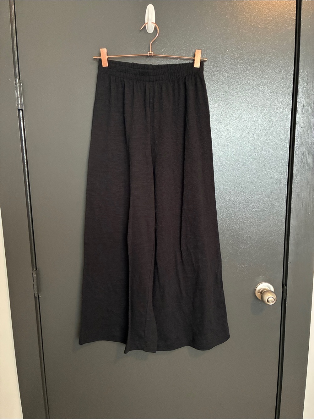 New Z Supply Black Elastic-Waist Wide Pants Sz XS
